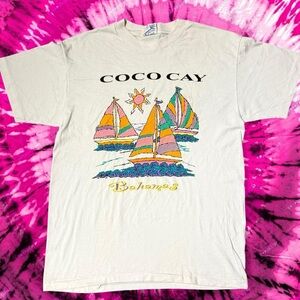VINTAGE 80s JAZZ BAHAMAS COCO CAY MEDUIM TEE